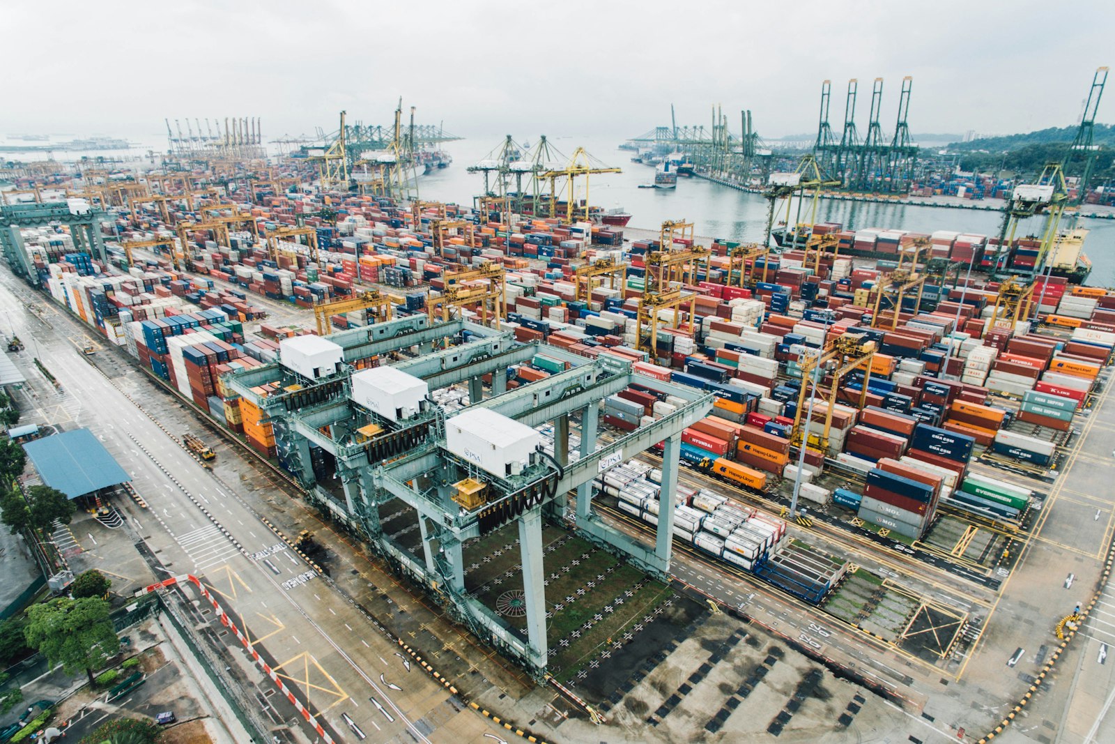 Cargo ship at port